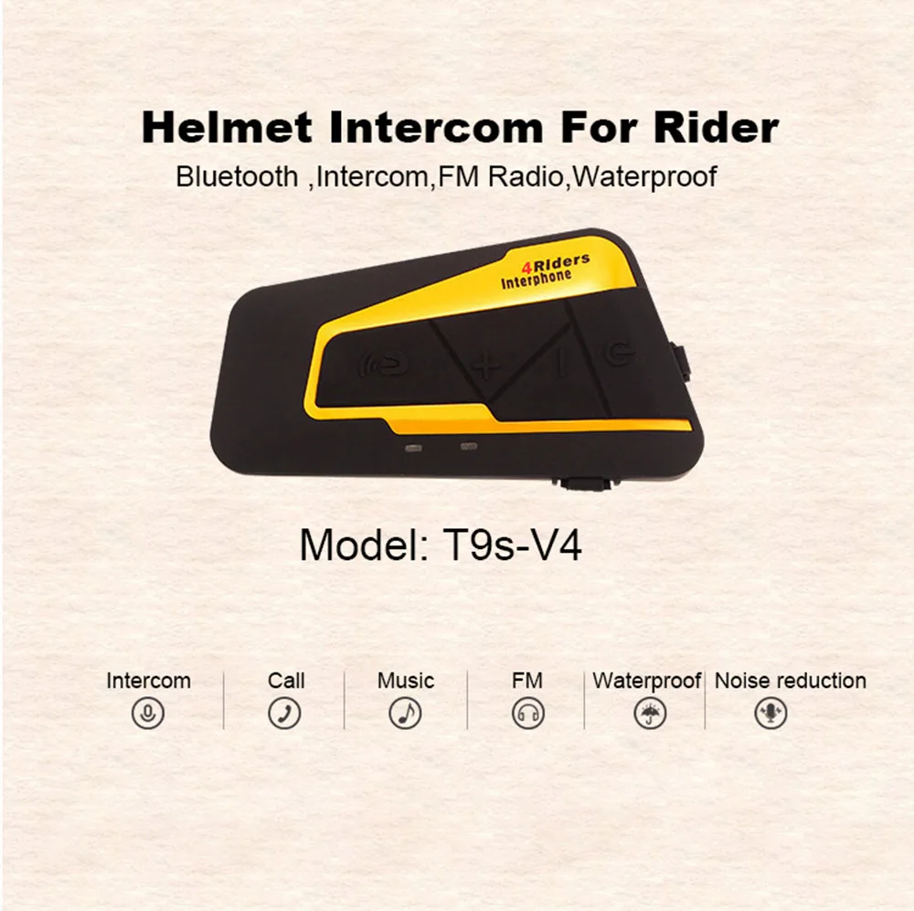 VR робот 4 всадника мотоцикл Bluetooth домофон Водонепроницаемый 1200 м BT шлем домофон гарнитура FM Intercomunicador для gps PPT MP3