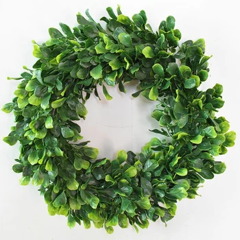 

16 Inches Faux Greenery Wreath Artificial Jasmine Wreathfor Front Door Farmhouse Spring Home Office Housewarming Gift
