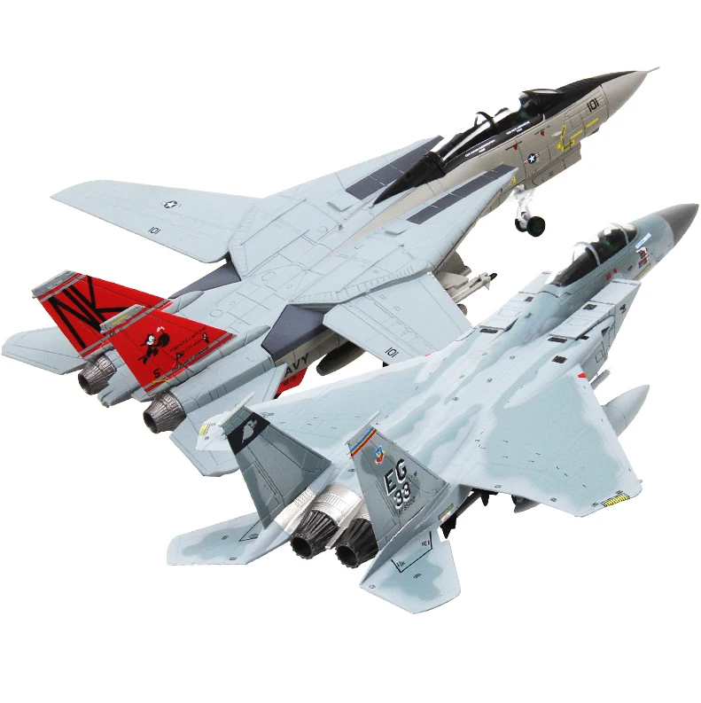 

JASON TUTU 1/100 Scale F14 F15 U.S Navy Carrier-based Aircraft Fighter Diecast Metal Plane Model Drop shipping