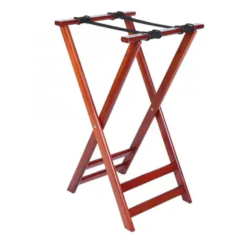 

Folding Luggage Rack Shelf Travel Suitcase Storage Holder Wood Stand Organizer Luggage Wood Stand