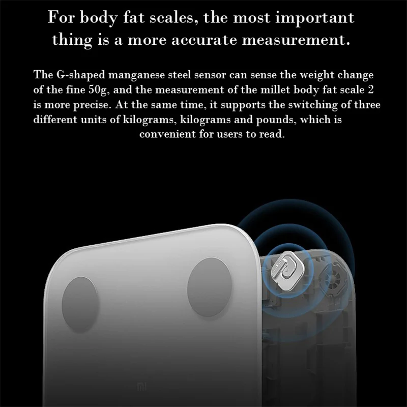Xiao mi Smart Body Fat mi Balance 2 цифровой счетчик электроэнергии для ванной комнаты