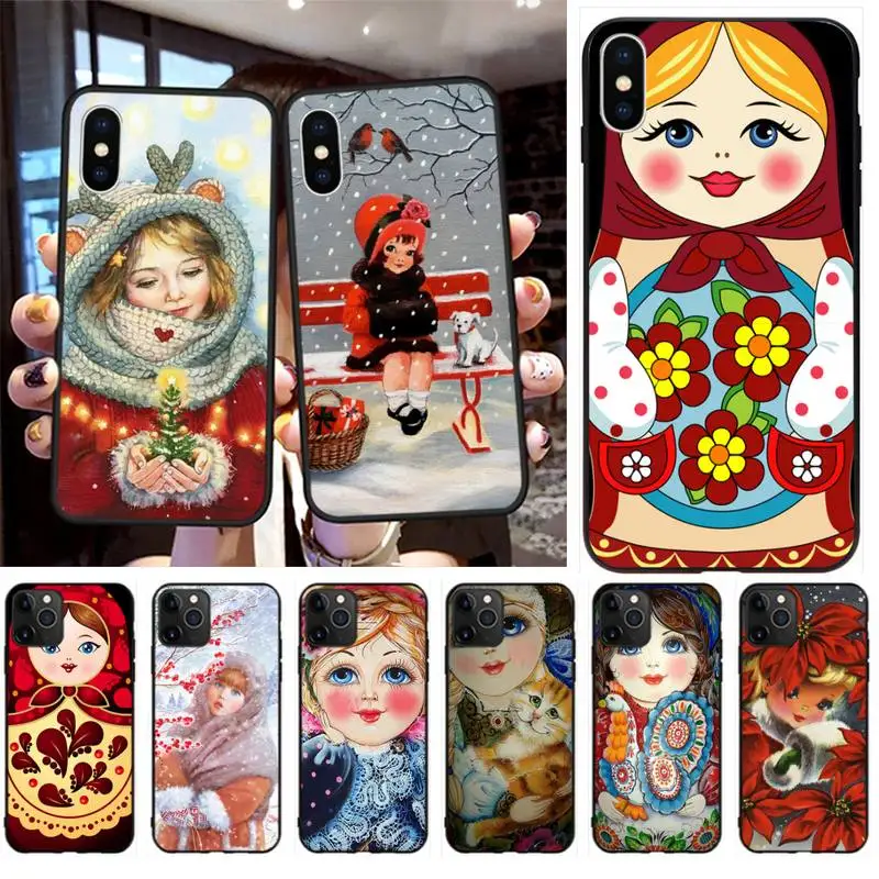 Русская Матрешка чехол для iPhone 11 pro XS MAX 8 7 6 6S Plus X 5S SE 2020 XR | Мобильные телефоны и