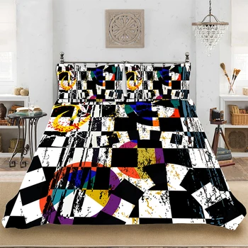 

Bedding set Bedclothes Include Duvet Cover Pillowcase Print Home Textile Bed Linens Abstract Pattern Soft Full Size Comforter