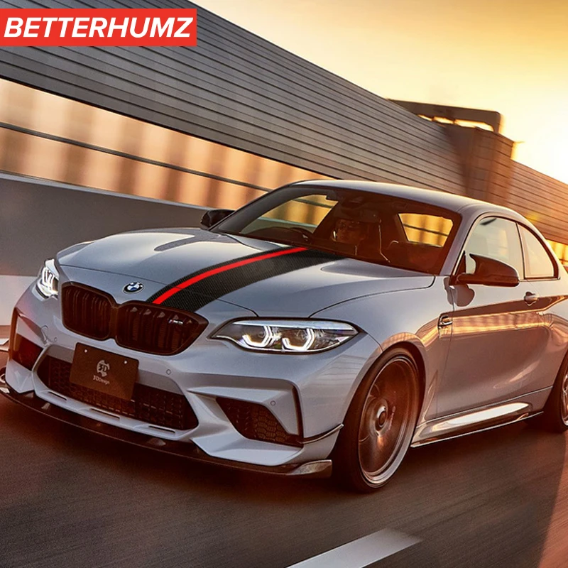 BetterHumz наклейка для стайлинга двигателя полоса бампер крышка BMW E90 E46 E39 F10 F07 F20 F25 F26