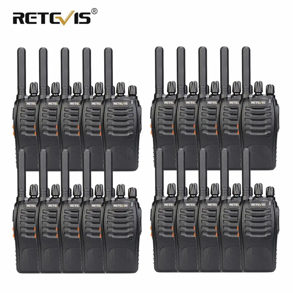 Cheap Walkie Talkie 20 pcs  Retevis H777 3W UHF 400-470MHz Handheld Two-Way Radio Set Walkie-Talkies For Hotel/Restaurant/Mall