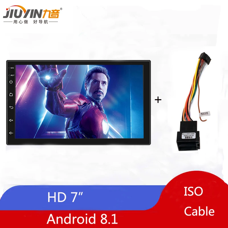 Rádios de Carro Jiuyin Android Polegada Ultra-fino 2 Din Gravador Universal Estacionamento Gps Estéreo Multimidia Auto Player Retrovisor 8.1 7 41 gps estéreo multimidia auto player retrovisor