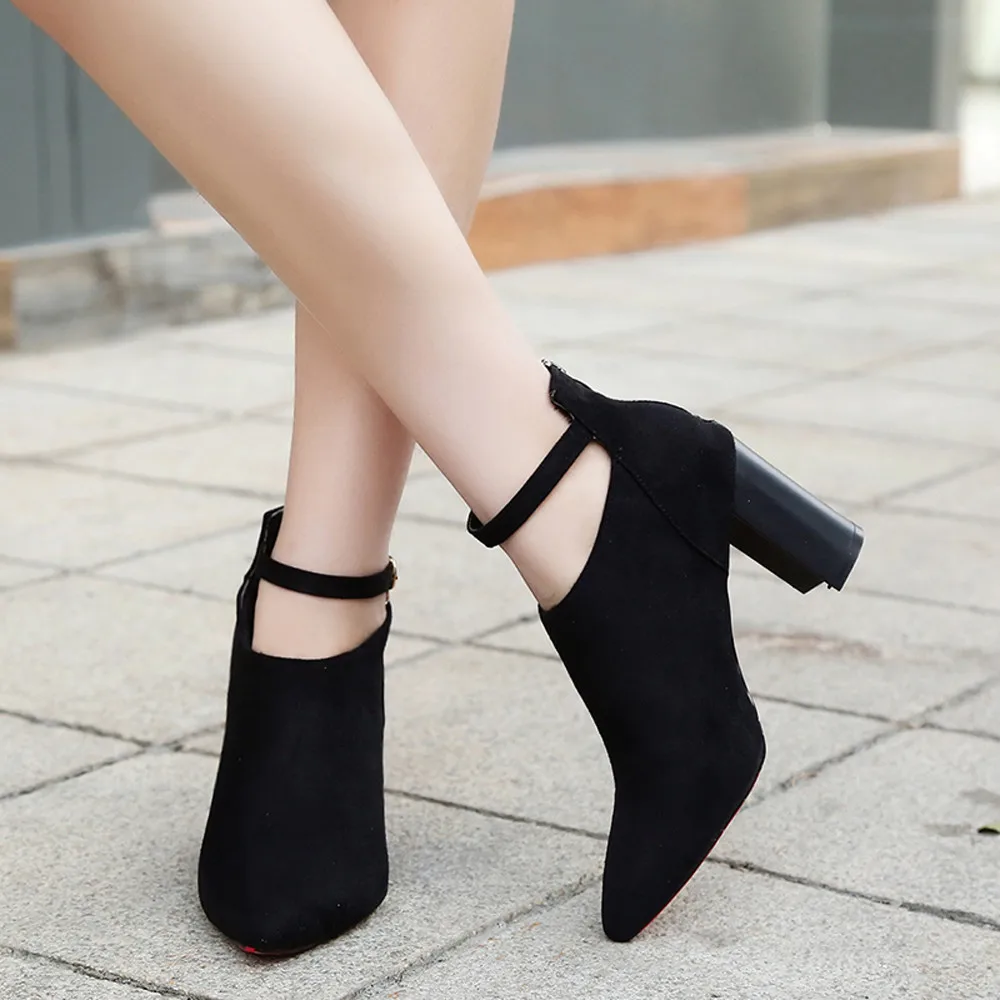 Женские осенние ботинки коллекция 2019 года вечерние туфли в стиле ретро на