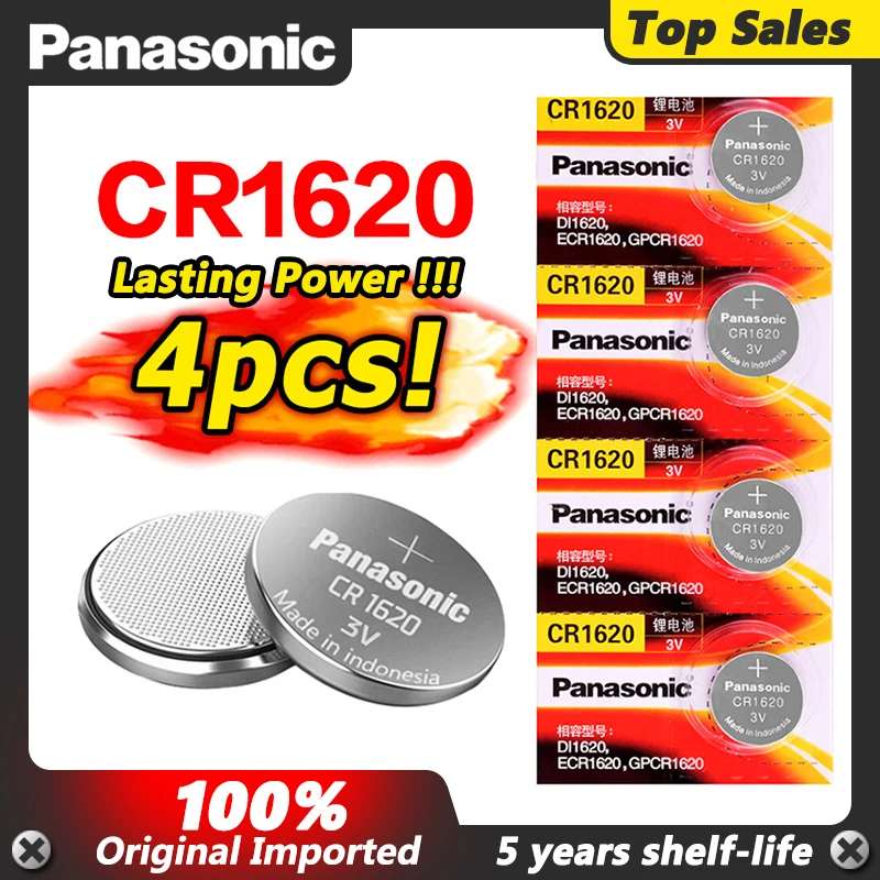 Panasonic оригинальный продукт cr1620 Кнопка 4 шт./лот батареи для часов 3 В литиевая