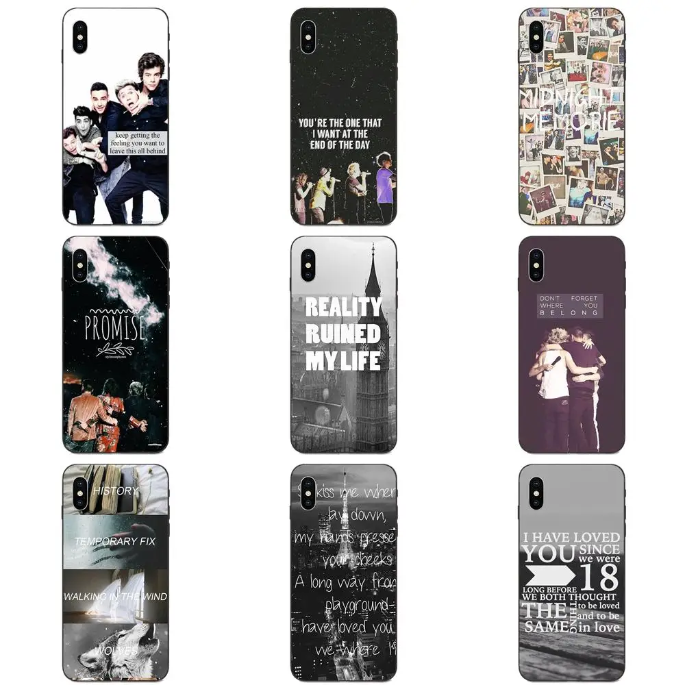 Мягкий чехол для Apple iPhone 4 4S 5 5S SE 6 6S 7 8 11 Plus X XS Max XR Pro 5sos 1d One Direction Collage | Мобильные