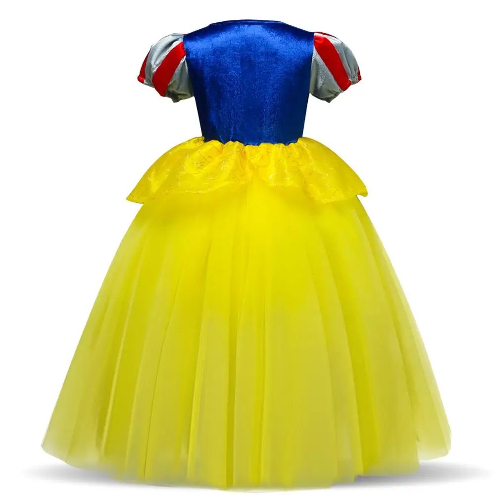 Платья На Хэллоуин для девочек, костюм Снежной королевы, Белоснежки, маскарадный костюм Эльзы Рапунцель, Детская праздничная одежда принцессы, Vestidos
