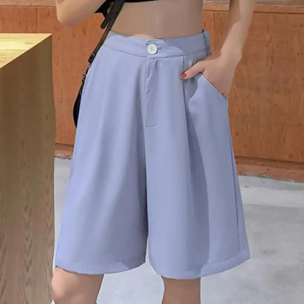 wide leg high waisted shorts