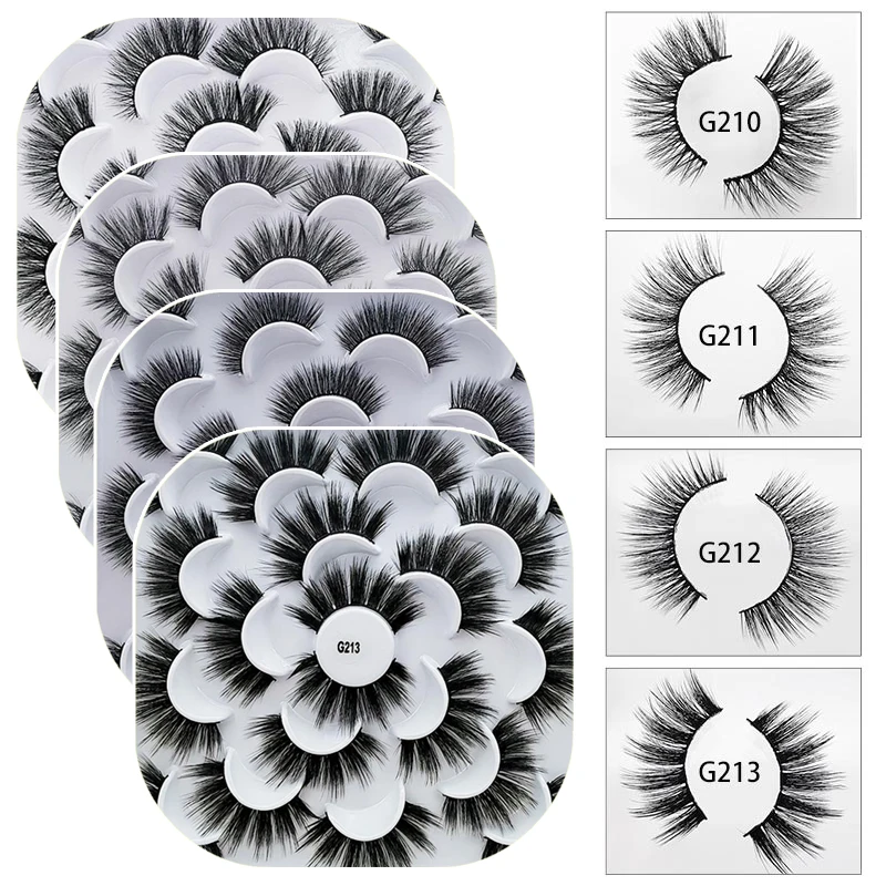 

Mink eyelashes 3d mink hair eyelashes10 pairs long makeup 3d faux nature fake lashes extension false eyelashes Wholesale (10P)