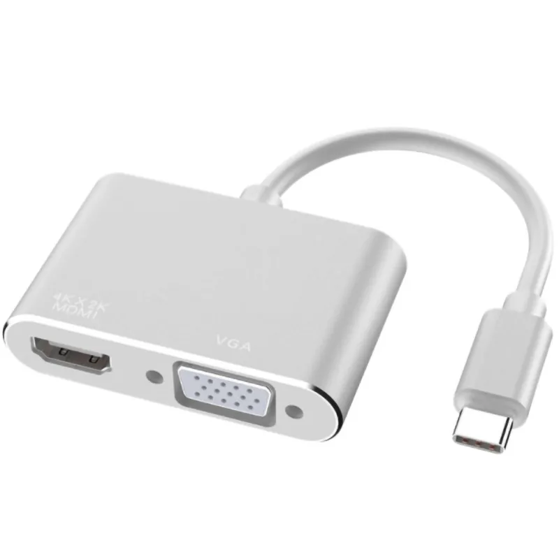 Многопортовый TYPE-C конверсионный HDMI/VGA совместимый практичный лаконичный usb-адаптер для конвертации Прямая поставка