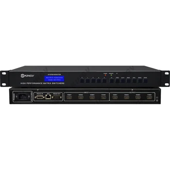 

4x4 HDMI Matrix Switch Switcher 4K 1080P, Ethernet APP Optional, Video HDCP RS232 IR Remote Control Scenes Conrol