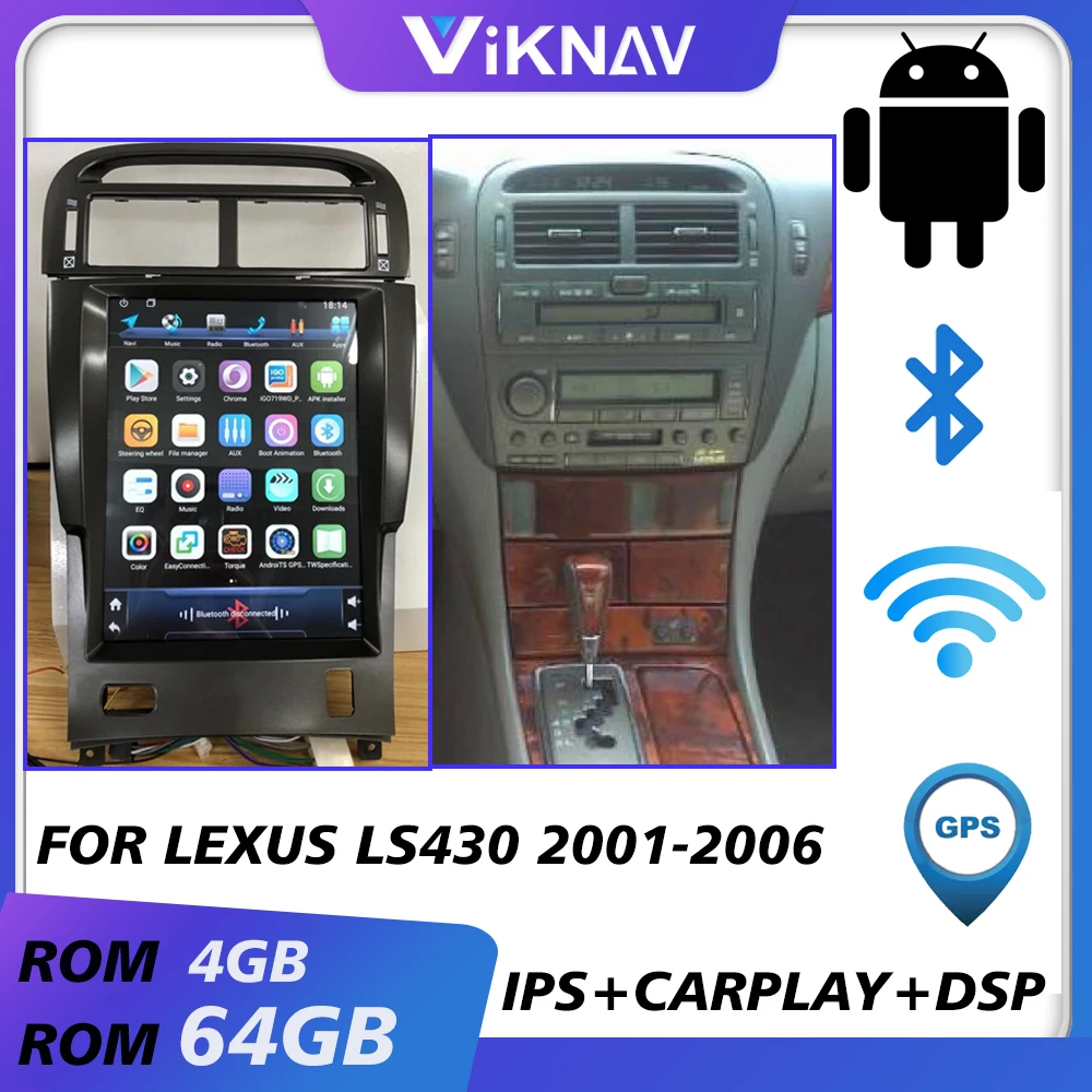 

car gps navigation multimedia player for lexus ls430 2001-2006 android car radio auto audio tape recorder head unit autoradio