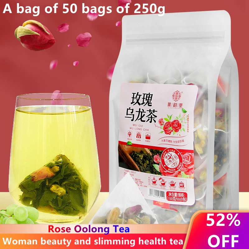 Rose Oolong Tea Bag Flower Nectar Scented for Beauty and 250g Triangle 50 Teabags | Дом и сад