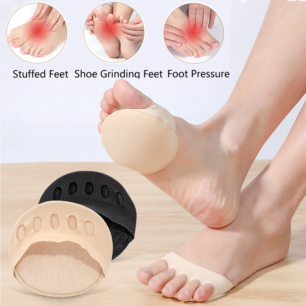8Pcs Five Toes Forefoot Pads for Women High Heels Half Insoles Calluses Corns Toe Pain Relief Foot Pad Insert Forefoot Socks