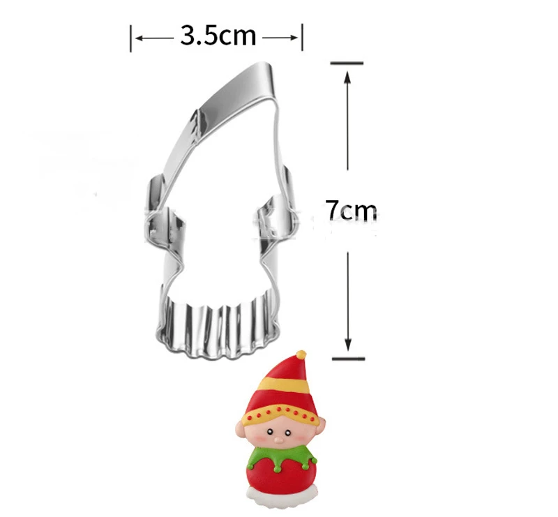 1 шт. Кондитерские инструменты для рождественской елки в виде Санта-Клауса, металлические формочки для печенья, помадка, инструменты для торта, формы для печенья - Цвет: doll