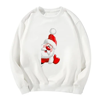 

Cute Kpop Full Sleeve Harajuku Casual Father Christmas Hoodies Fashion Brand Jumper Clothes Sportswear Sweatshirt