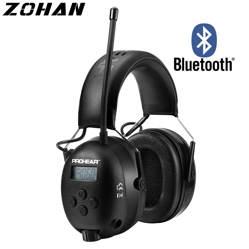 Zohan Noise Earmuffs Am/fm Radio Headphones Ear Protection Bluetooth 5.