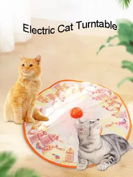 

Interactive Cat Toy Electric Turntable Cat Toys Cat Training Exercise Funny Play Plaything Cat Spinning Chase Toys Pets Supplies