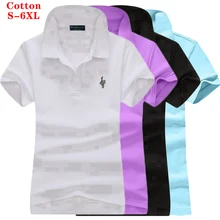 Summer Short Sleeve Polo Shirt women  2020 Summer Casual & Business Brand Embroidery Pure color Polos Shirts Lapel tops tee
