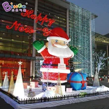 8 метров высота надувной Рождественский Санта Клаус модель игрушки на заказ X-mas старый человек стоячие украшения