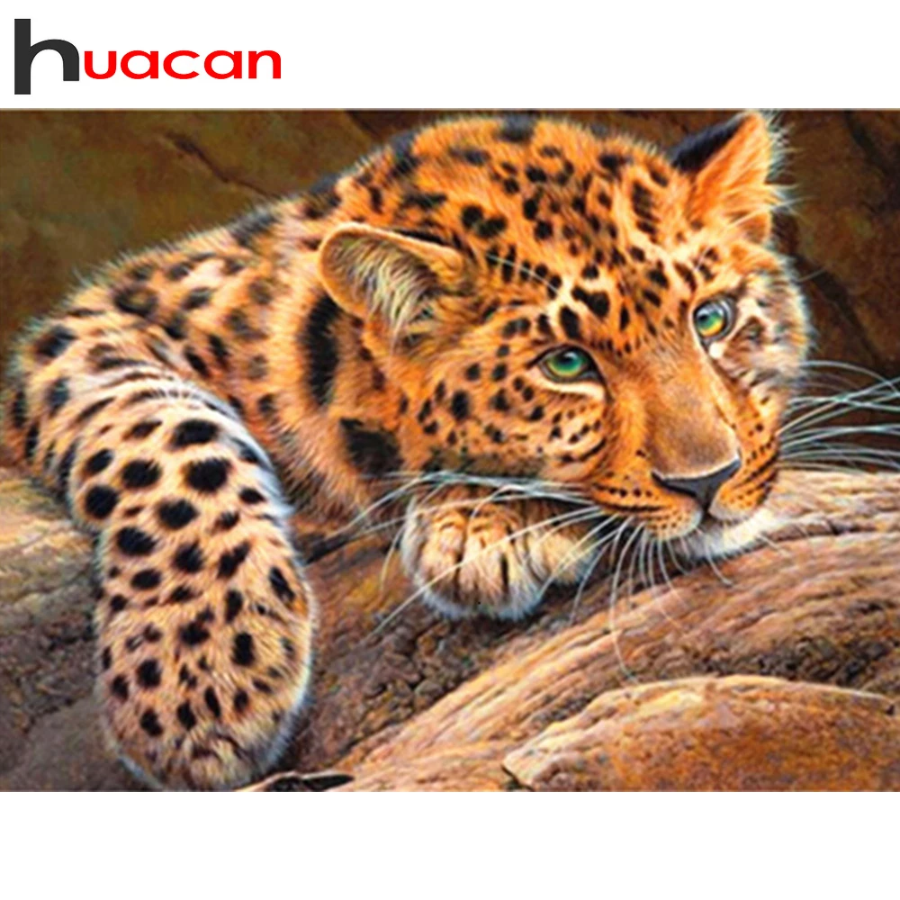 Алмазная живопись Huacan 5D полная дрель квадратное животное алмазная вышивка