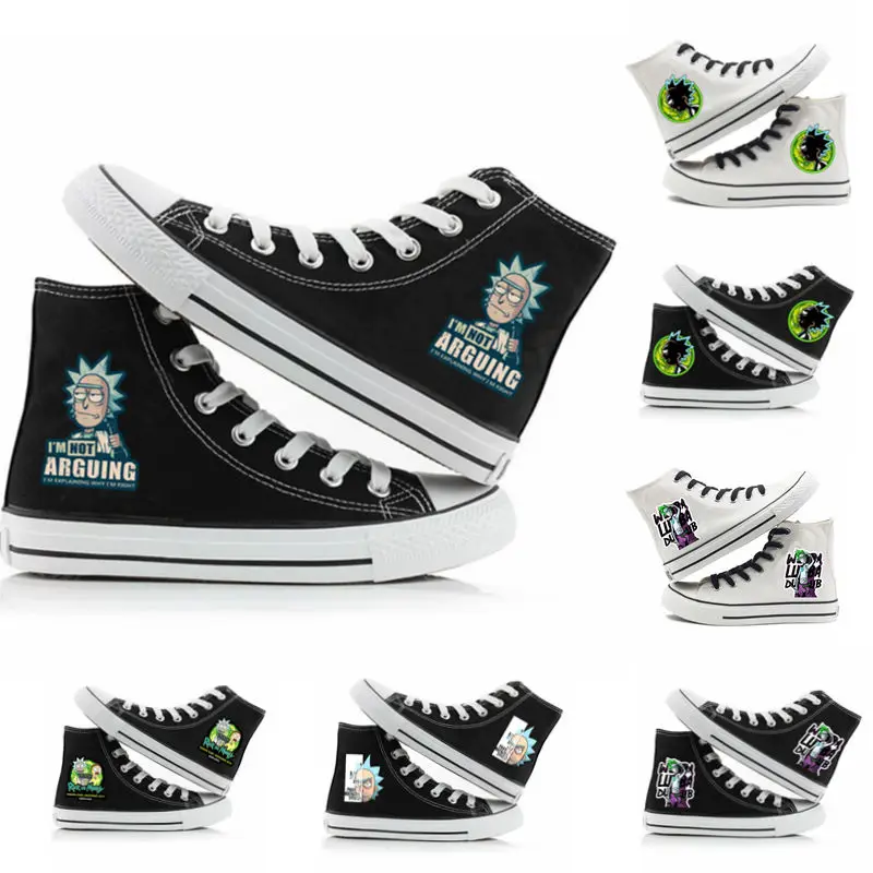 

Rick and Morty Women Men Lace Up Canvas Shoes Sneakers for Boys Girls Teenagers Casual Shoes Teenagers Sports Tennis Shoes