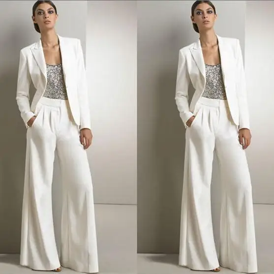 Bride Groom Dresses Pant Suits Sequins 
