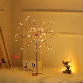 

SOLLED Dandelion Shape Table Lamp Star Burst String Light Copper Wire Battery Powered Fairy Lamp