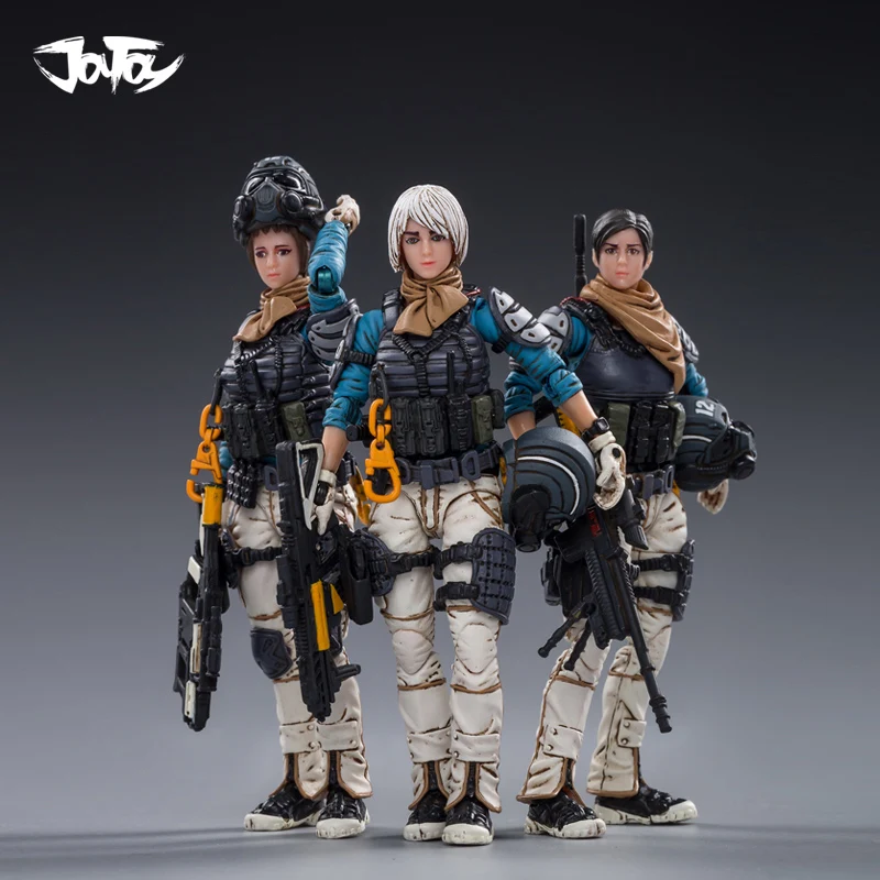 (3PCS/Set) JOYTOY 1/18 anime figures Interstellar Federation (IF)military soldier figure model toys collection toy