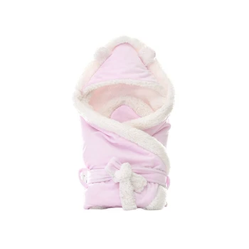 

Newborn Ultra-Soft Plush Infants Swaddling Sleepsack Baby Swaddle Blanket Sleeping Bag Universal Hooded Stroller Wrap