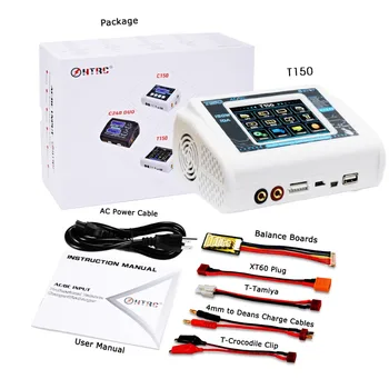 

HTRC T150 AC/DC 150W 10A Touch Screen RC Balance Smart Charger Discharger for LiPo LiHV LiFe Lilon NiCd NiMh Pb battery