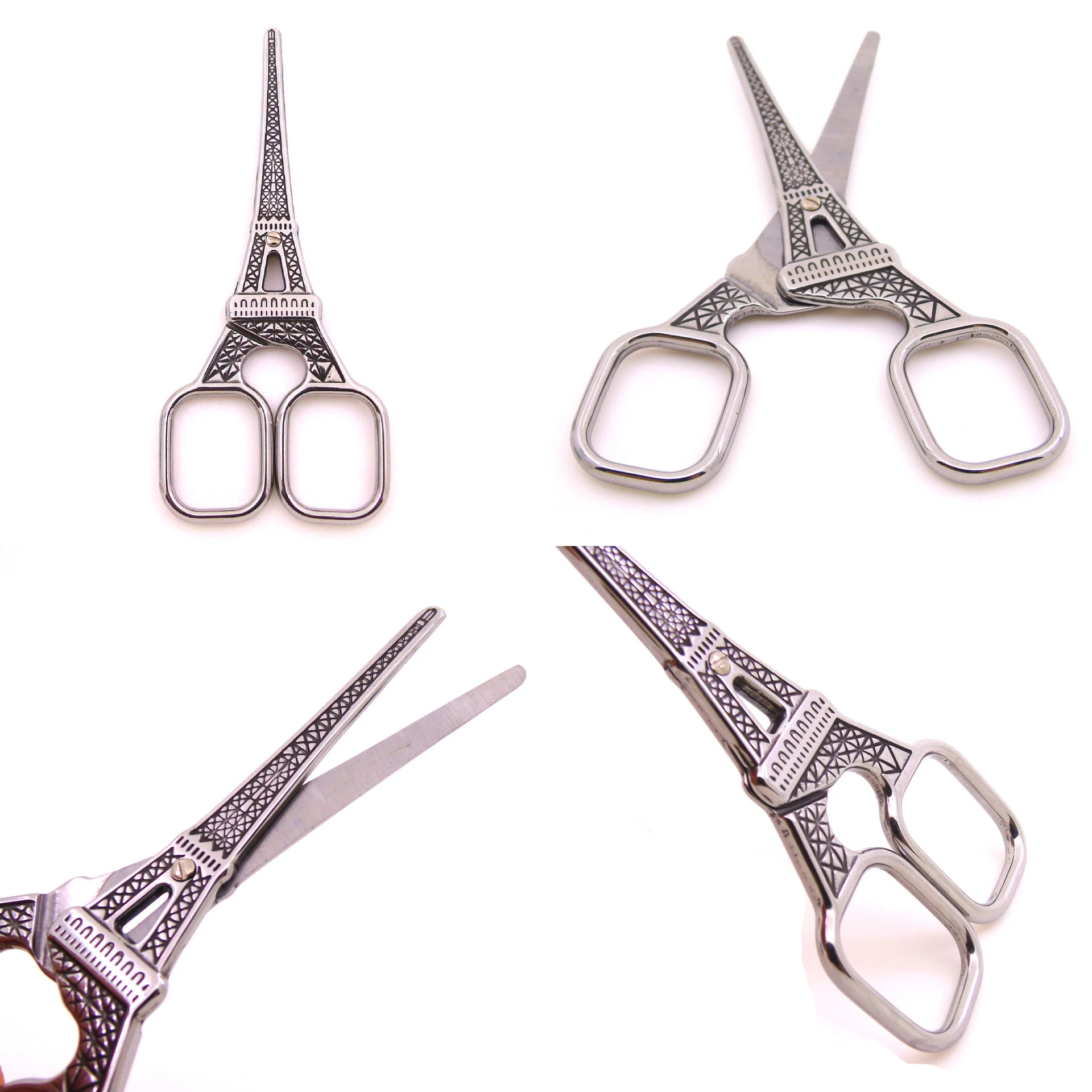 Vintage Needlework Scissors Eiffel Tower Tailor Scissors Antique Craft Embroidery Trimming Sewing Shears Embroidery