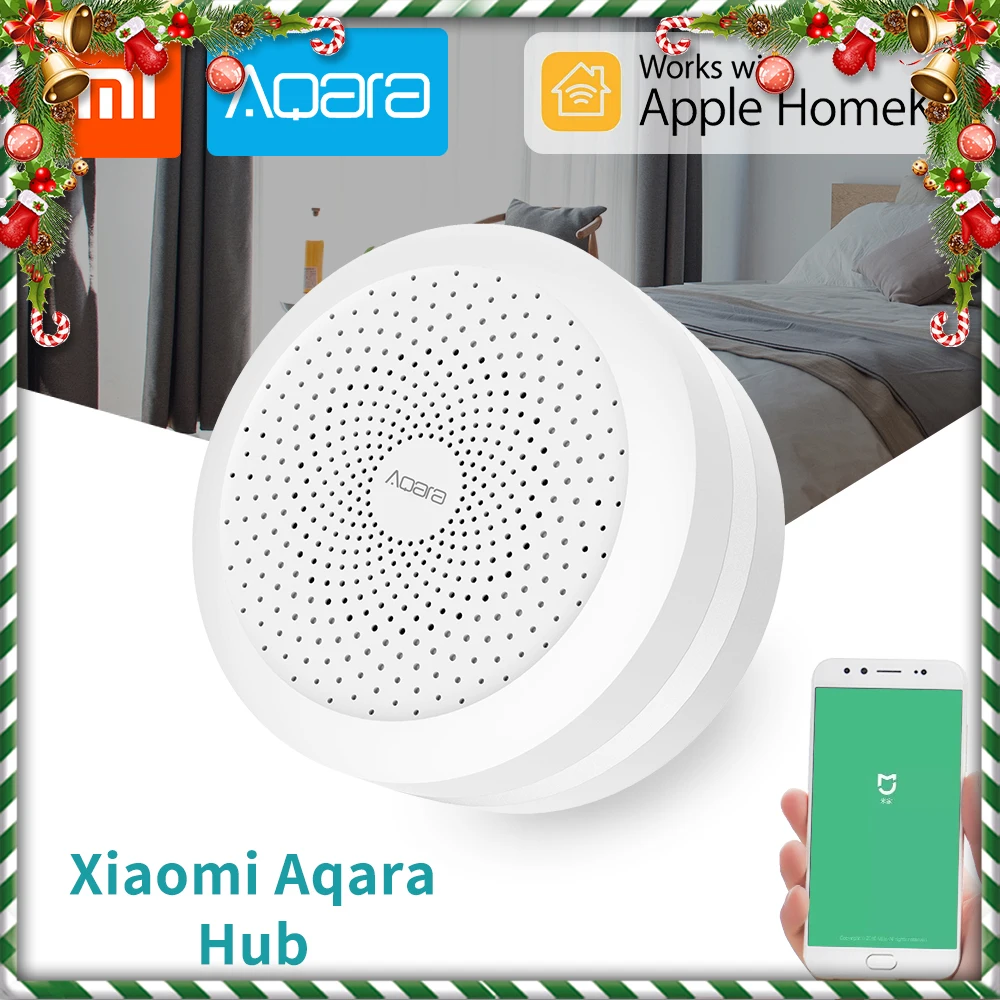 Xiaomi Aqara Gateway Hub для Apple Homekit с RGB светодиодный ночной Светильник умный дом центр поддержка Aqara MIJIA домашнее приложение Голосовое управление