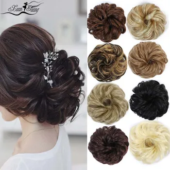 

DIANQI style Synthetic hair elastic chignons scrunchie extensions ribbon updo packages hairpieces donut bun for brides