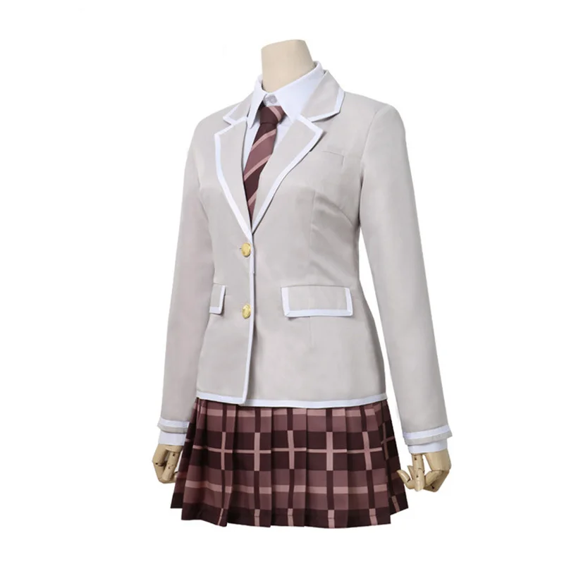 Imai Lisa Cosplay Costume BanG Dream! Roselia Cosplay Wig High School Girl JK Uniform Suit Halloween Party 0 (3)