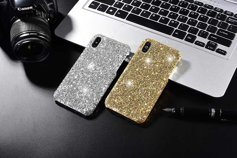 Роскошный Рождественский блестящий чехол для телефона iPhone X XS Max XR 10 8 7 6 6S Plus