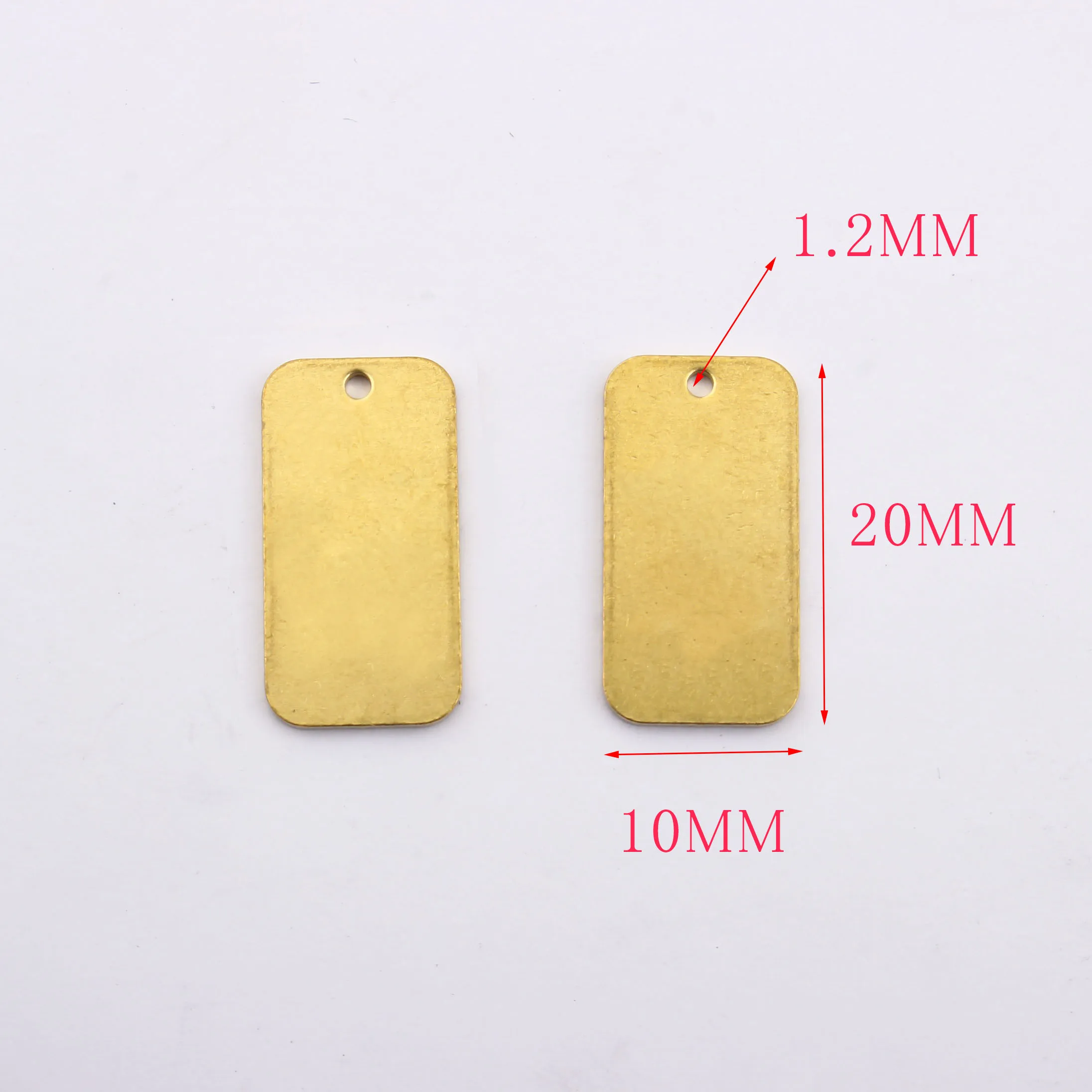 20 шт. прямоугольные медные бусины Rwa 10x20 мм круглые угловые бирки подвески