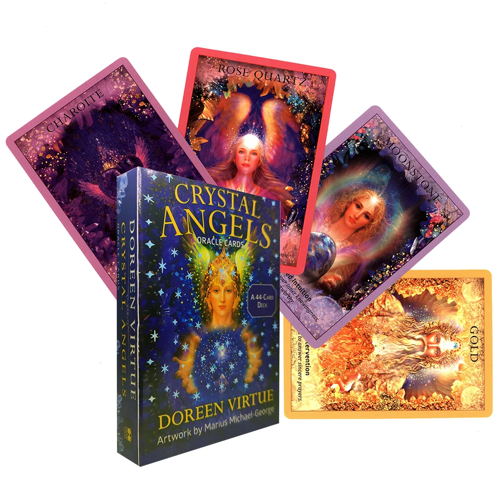 TCrystal Angel Oracle Cards Englishi Version Tarot Cards for Beginners Oracle  Card Playing Game Board Games With PDF Guidebook|Card Games| - AliExpress