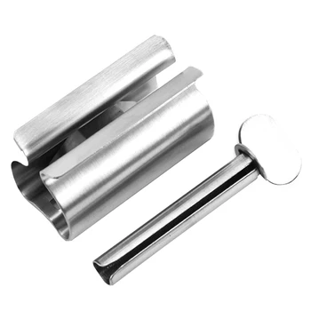 

1pc Stainless Steel Rolling Tube Toothpaste Squeezer Dispenser Wringer Squeezer Stainless Steel Toothpaste Squeezer 2020 New