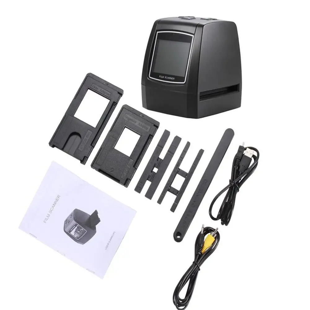 Film Scanner with 22MP Converts 126KPK/135/110/Super 8 Films Slides Negatives All in One into Digital Photos,2.4" LCD Screen