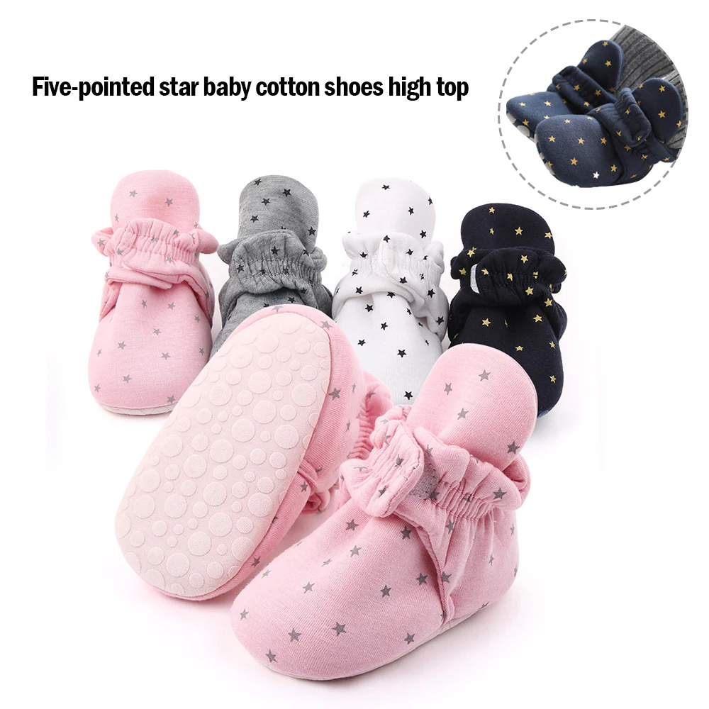 

Newborn baby half shoes first steps cotton booties comfortable soft non-slip warm babies