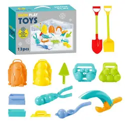 Jeu de fabrication de boules de neige, ensemble de jouets pour la neige, pour la plage, amusant, hiver, en plein air, pour la lutte contre la neige 