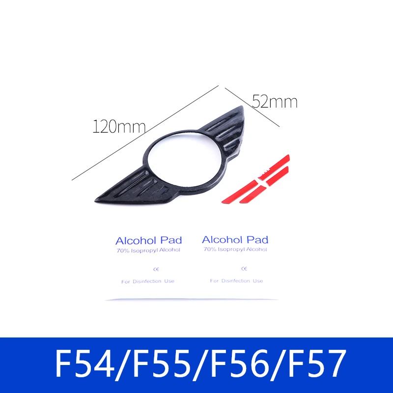 F54-F57Rear Автомобильный передний значок, логотип, украшение, крышка из углеродного волокна, 3d наклейка для MINI Cooper S F54 F55 F56 F57 F60 R60, автомобильные аксессуары для экстерьера - Название цвета: F54-F57Rear