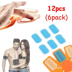 Patchs autocollants Hydrogel pour AbS, 12 pièces (6 paquets), stimulateur Abdominal, entraîneur de hanche, toners, tampons de remplacement pour ceinture de tondeuse 
