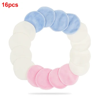 

16pcs Mascara Round Reusable Makeup Remover Pad Nail Art Make Up Lips Effectively Washable Bamboo Fiber Facial Cleaner Practical