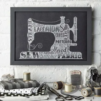 

Free delivery Top Quality lovely counted cross stitch kit sew stitcher sewing machine I love to Sew