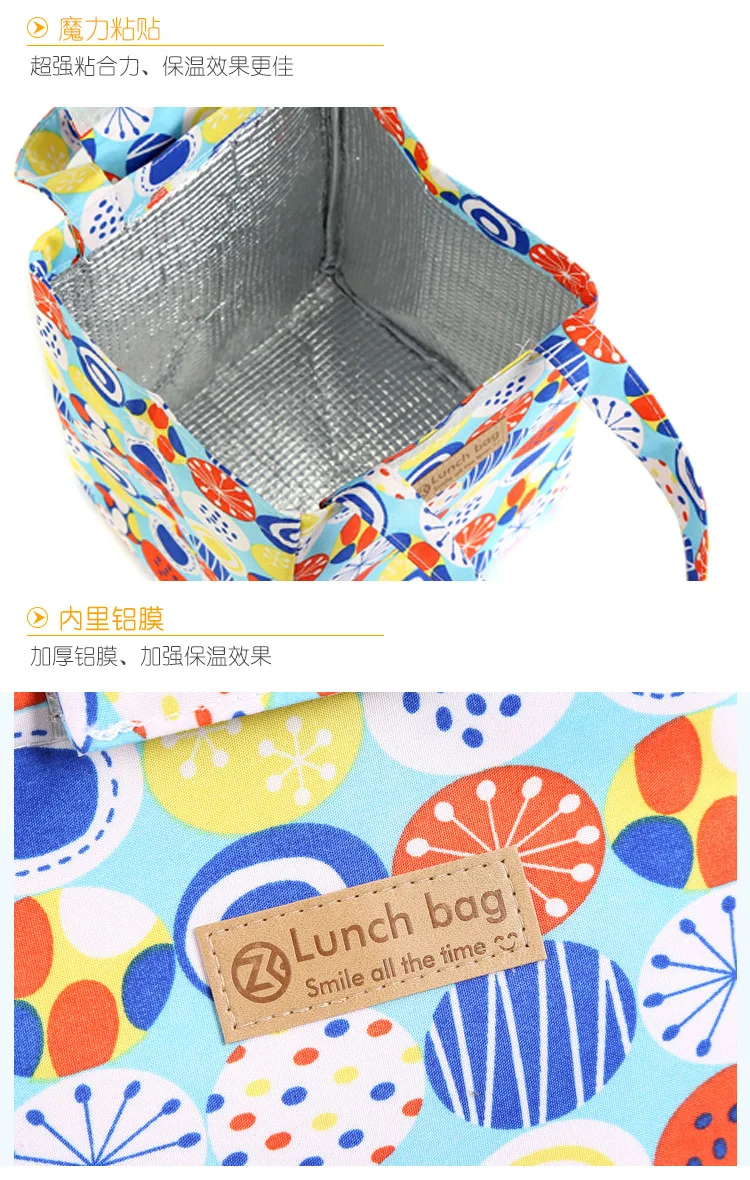 Flamingo Waterproof Oxford Lunch Bag Portable Insulated Thermal Cooler Lunch Bag For Girls Student Lunch Box Picnic Case Storage (6)